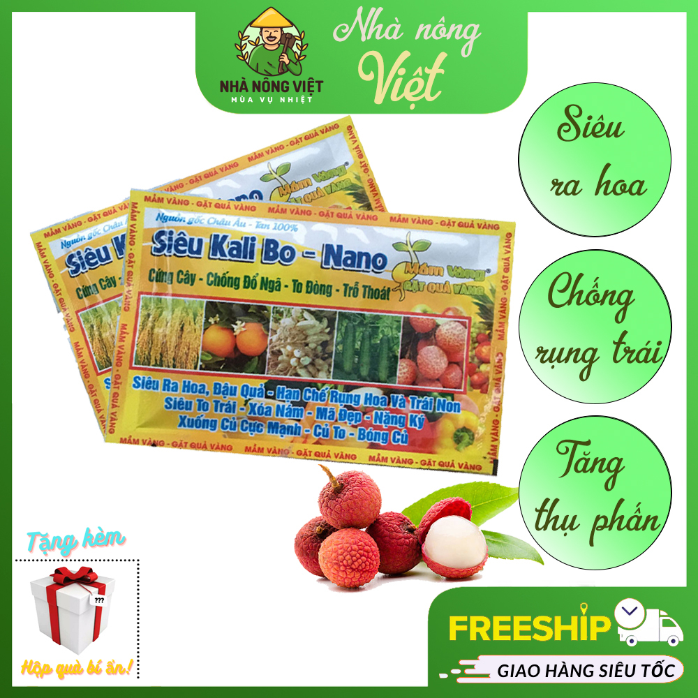 Phân Bón Cao Cấp NPK Siêu Kali Bo – Nano HD 22, Nhiều Công Dụng Như To Đòng ,Cứng Cây, Chống Đổ Ngã, Trỗ Thoát , Hạn Chế Rụng Hoa, Trái Non- Nhà Nông Việt