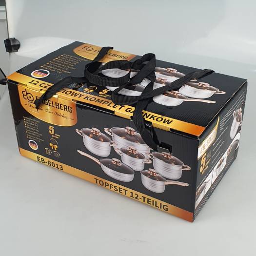 Bảo Hành 12TƯ Bộ nồi 6 món vung kính Engelberg EB-8013 (Đức