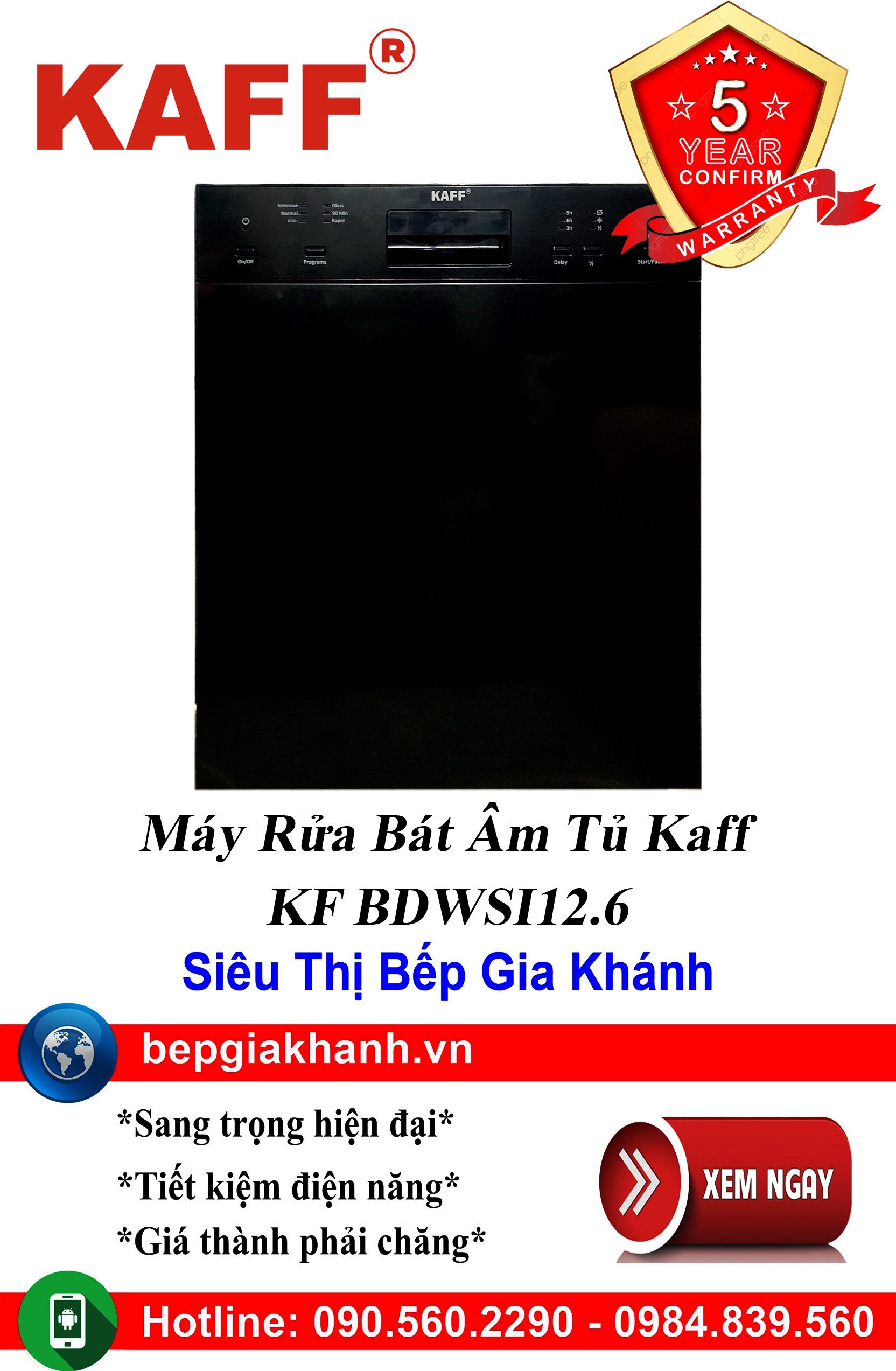 Máy rửa bát cao cấp Kaff KF BDWSI12.6 lắp bán âm nhập khẩu chính hãng máy rửa chén máy rửa chén bát máy rửa bát máy rửa bát giá rẻ may rua bat may rua chen may rua bat gia re