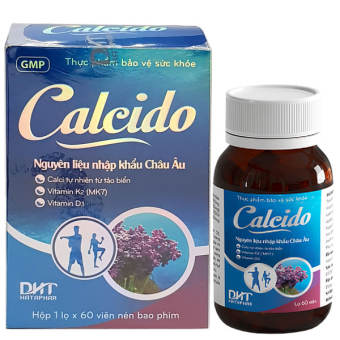 Viên uống Calcido -  hỗ trợ bổ sung canxi, Vitamin D3, Vitamin K2