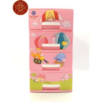 Tủ nhựa mini cho bé 4 ngăn , tủ đựng đồ chơi cho bé - tủ đựng đồ trang điểm ( không đựng quần áo )