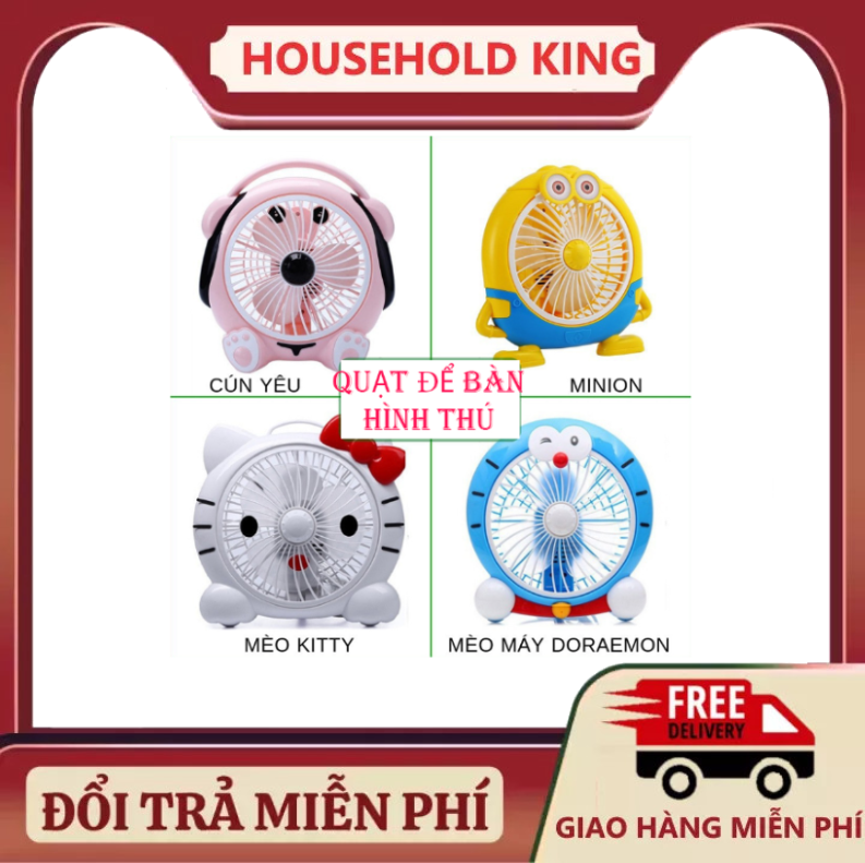 Quạt mini để bàn hình thú siêu ngộ nghĩnh đáng yêu