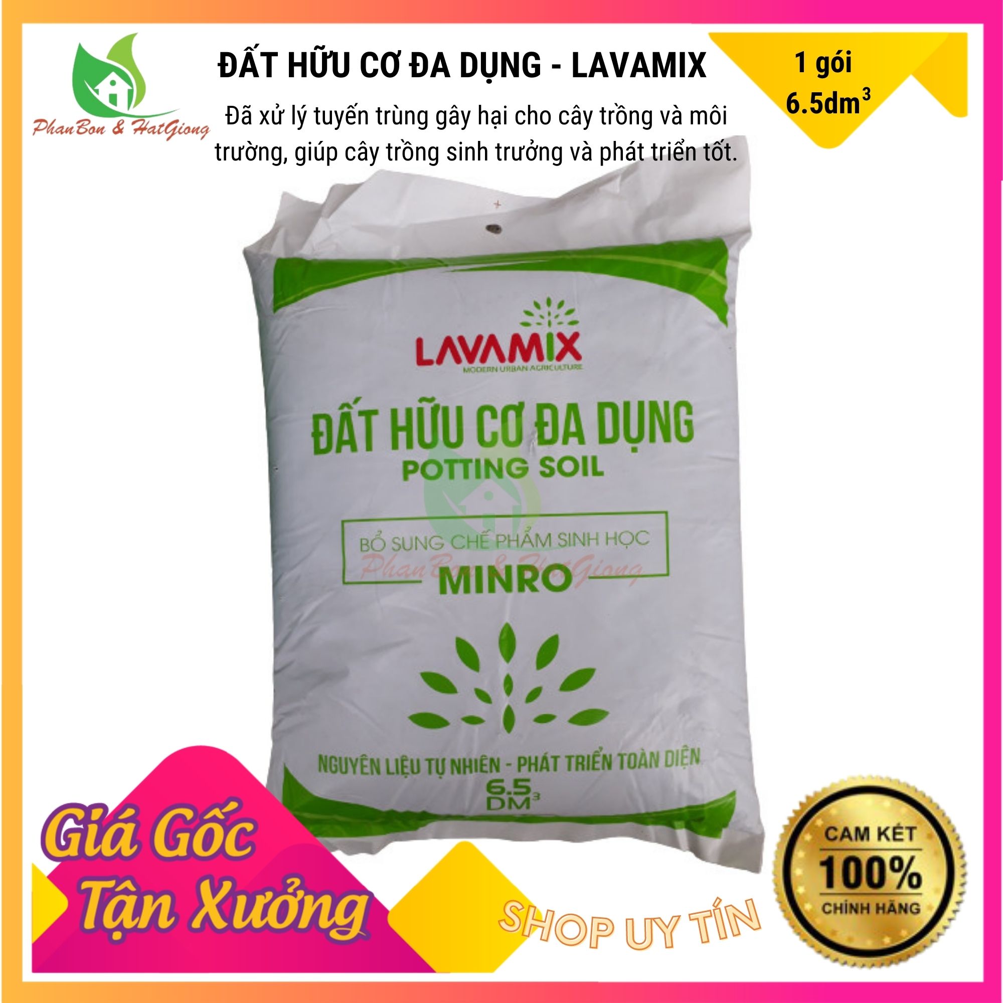 Đất Sạch Đất Hữu Cơ Đa Dụng Lavamix Trồng Rau Và Hoa Kiểng  - Shop Phân Bón, Hạt Giống Rau Củ Quả, Xơ Dừa, Mùn Dừa, Đất Sạch Trồng Rau, Hoa Hồng, Hoa Mai, Cây Cảnh Tp. Hồ Chí Minh