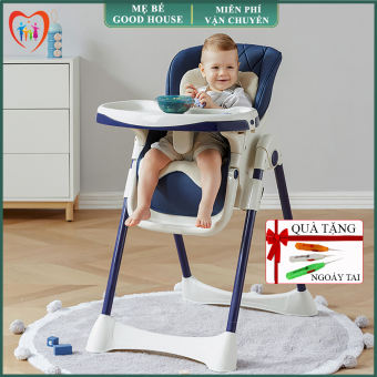 Ghế ăn dặm cao cấp 5 cấp độ điều chỉnh độ cao, 3 cấp độ ngả ghế, bàn ăn 2 chế độ dễ dàng đi chuyển với bánh xe