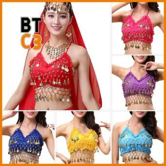 BTC3 For Thailand/India/Arab Tassel Sequin Dance Wear Belly Dance Bra Halter Bra Show Costumes Performance Top