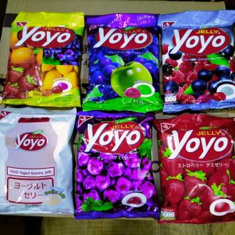 combo 2 gói Kẹo Dẻo JELLY YOYO Trái Cây Đủ Các Loại Thái Lan 80gr - Món Kẹo Ăn Vặt Siêu Ngon