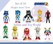Sonic Action Figure Set - 8 Movable Head, Arms, Foot