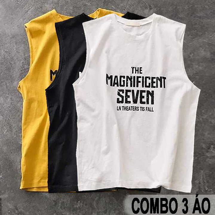 HOÀN TIỀN 15% - [HCM]Combo 3 Áo thun ba lỗ nam tanktop chuẩn gym mặc nhà dạo phố - In Logo nhiều màu - Thun cotton thoáng mát