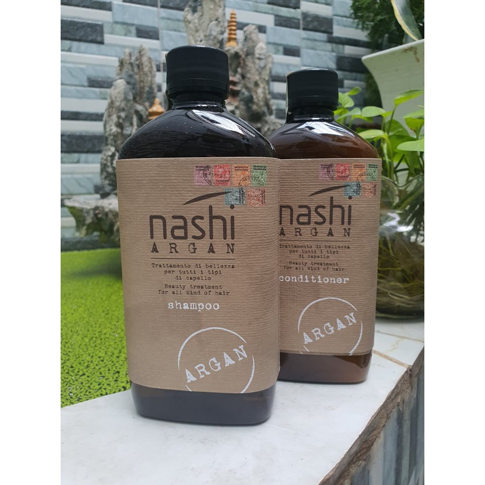 ✅[ NASHI-CHÍNH HÃNG ] DẦU GỘI XẢ PHỤC HỒI HƯ TỔN NASHI ARGAN 500ML