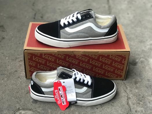 GIÀY VANS OLD SKOOL XÁM/ĐEN (Full box, tag)