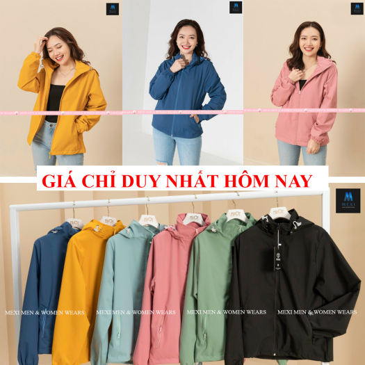 Áo khoác gió nữ 2 lớp cao cấp Hidoli, áo gió nữ 2 lớp chống nước