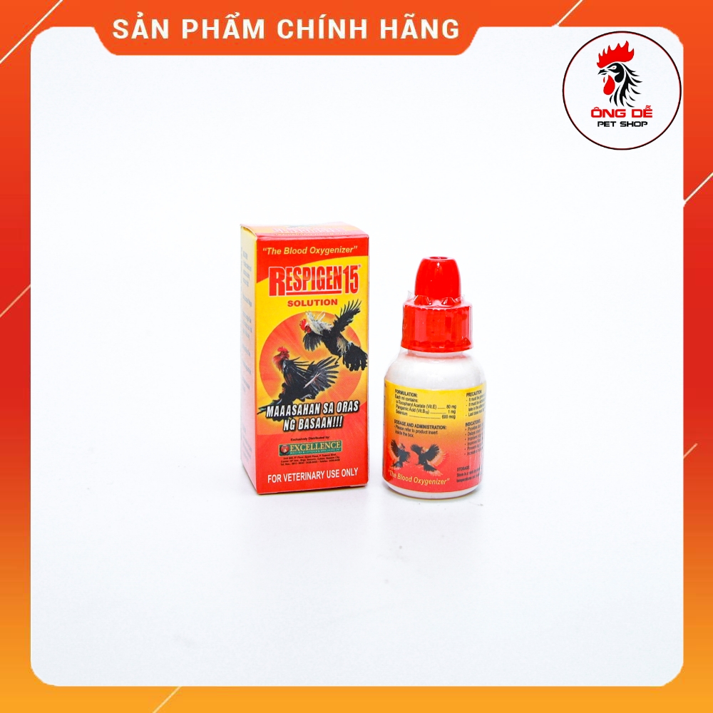 Thuốc nhỏ respigen 15 - tăng lực cho gà đá 5ml