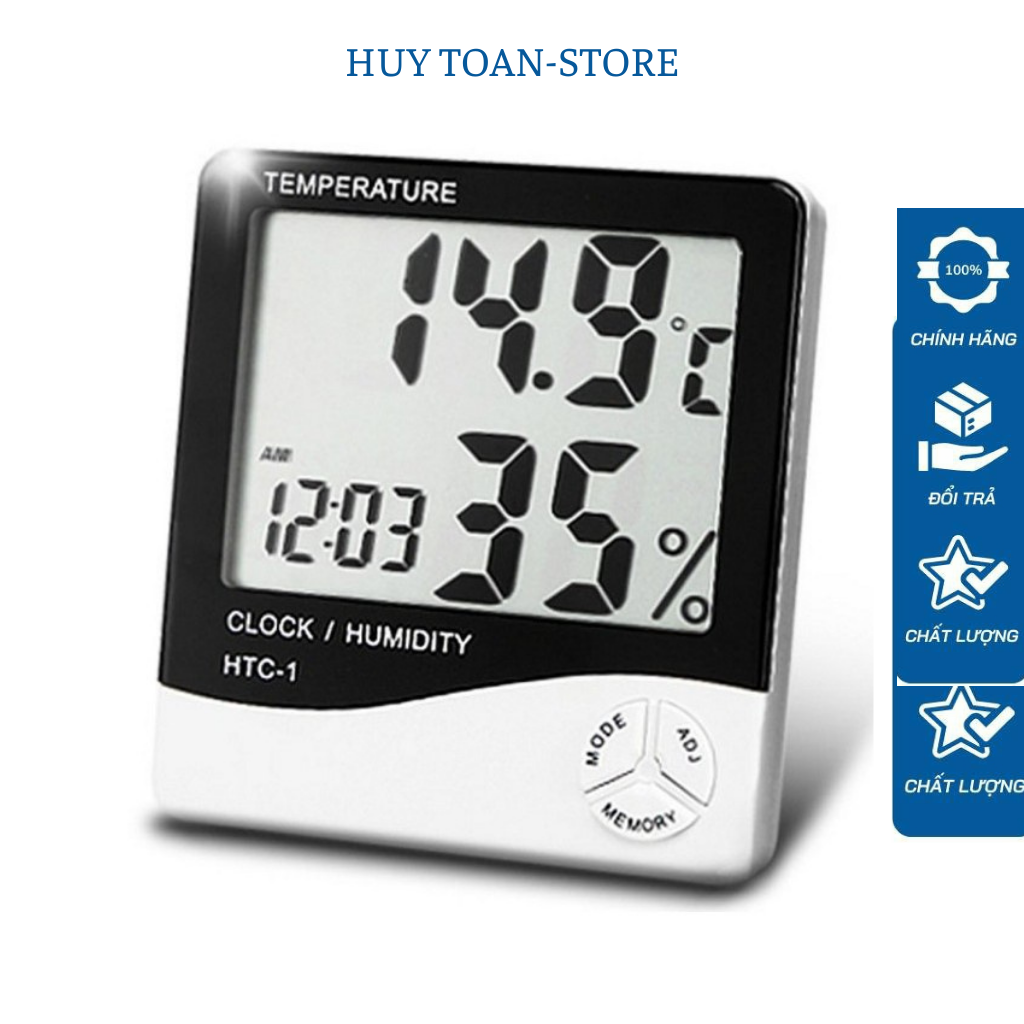 Nhiệt kế đo nhiệt độ , độ ẩm không khí trong phòng HTC 1