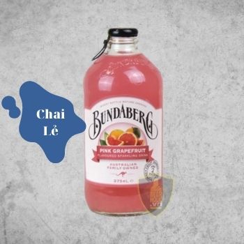 [Lẻ] Bia Bundaberg vị Bưởi hồng, chai 375ml, Beerholic, BH12-PG1, Nước trái cây có gas