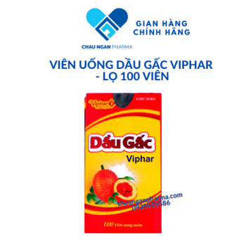 Viên uống dầu gấc Vinaphar Hộp 100 viên - Cherry