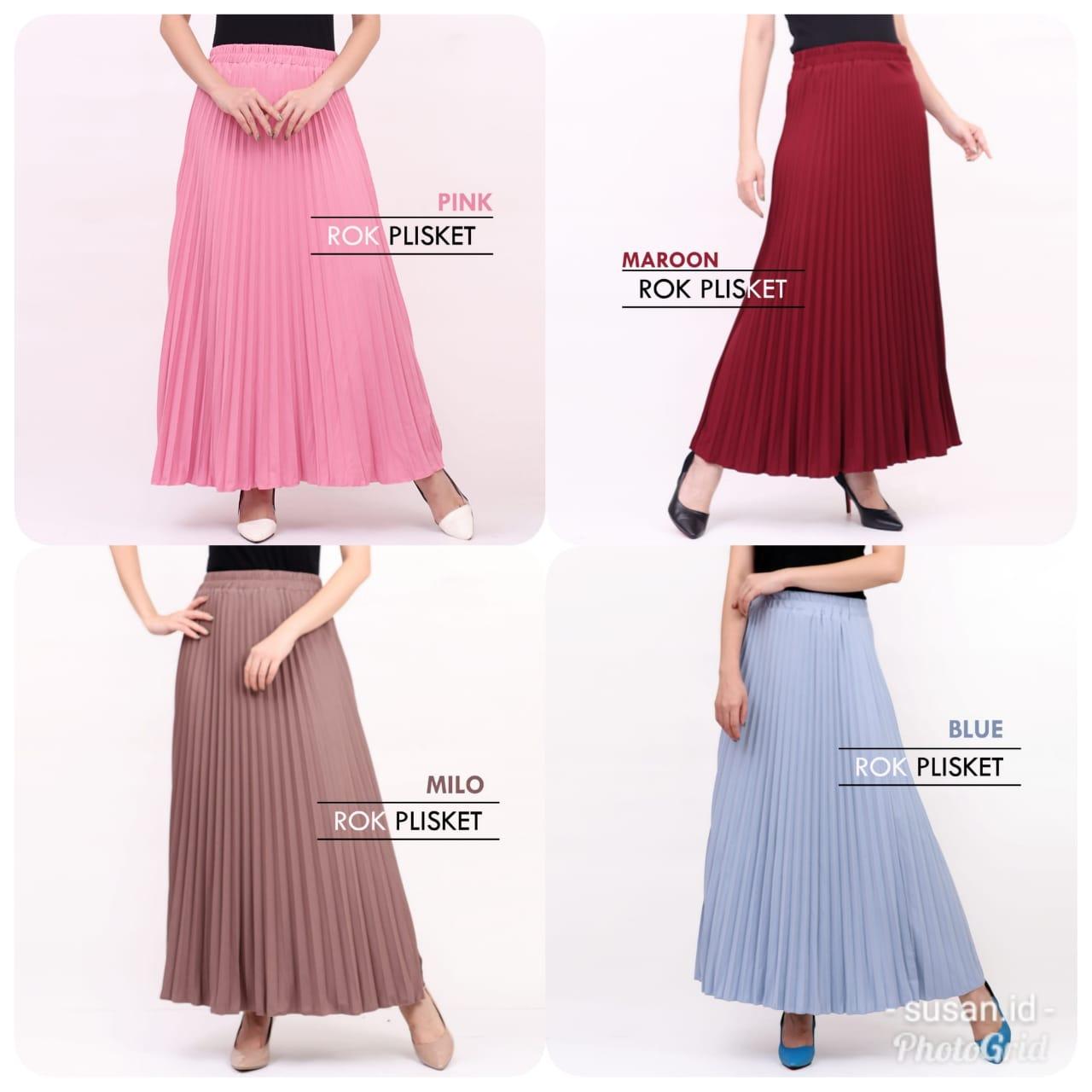 Ciara Fashion Rok Payung Plisket / Maxi skirt / Bahan