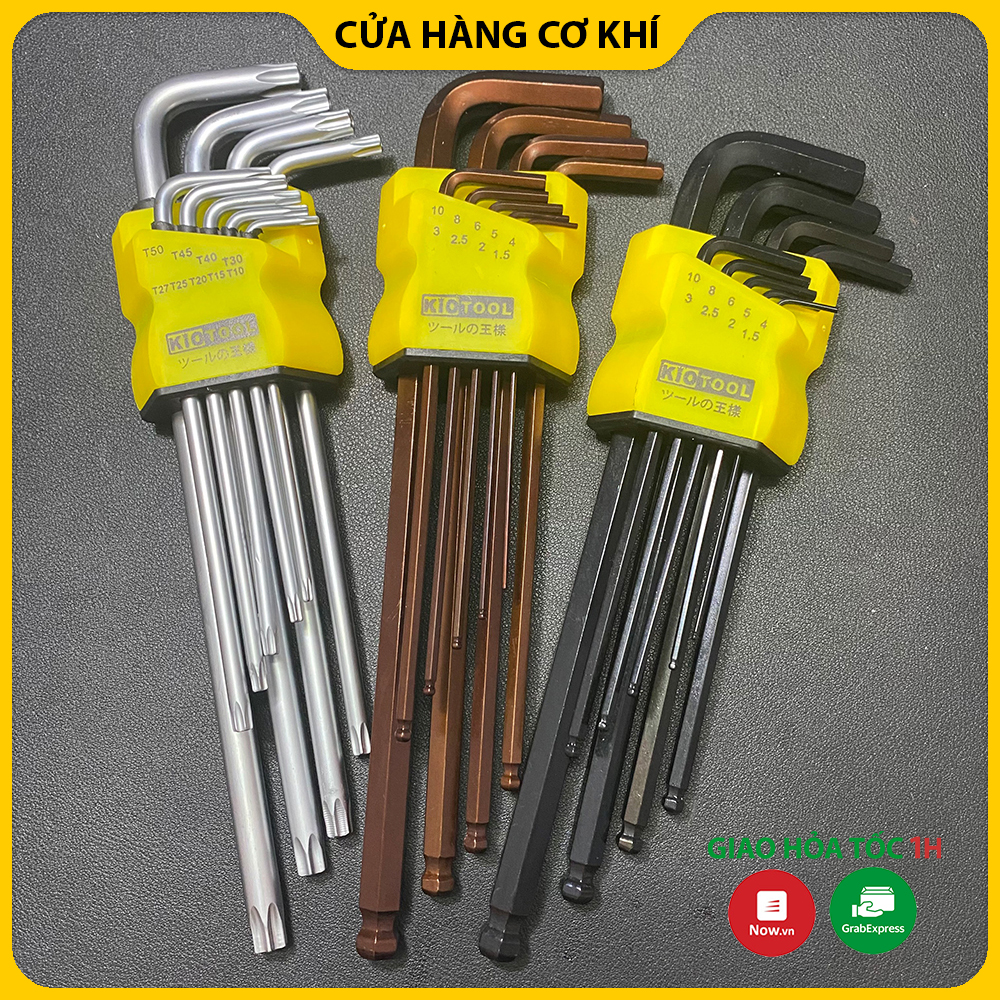 Bộ lục giác đa năng nhật bản chuyên dụng tháo ốc vít tháo lục giác bông mai cho thợ sửa xe thợ cơ khí chuyên nghiệp Thương hiệu  Kiotool - Bảo hành chính hãng 12 tháng