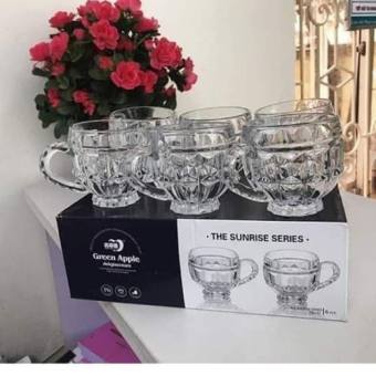 [HCM] Bộ 6 ly thủy tinh uống trà đẹp sang trọng - BÁCH HÓA NAHUY