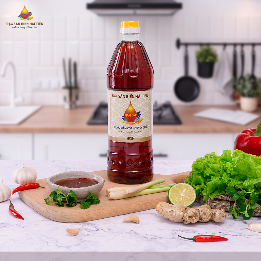 Nước mắm cá cơm nguyên chất - nước mắm chắt chai 1 lít - đặc sản nước mắm thanh hóa