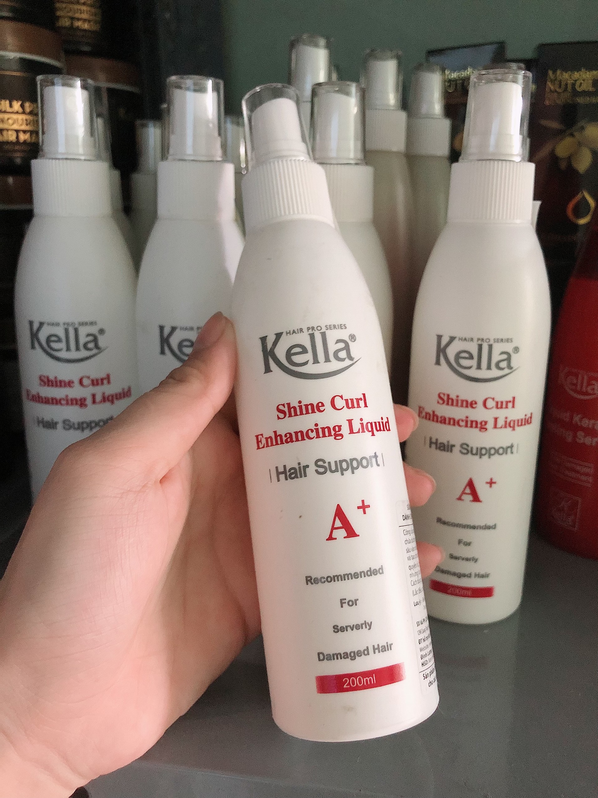 Xịt dưỡng tóc kella a+ dành cho tóc xoăn 200ml - xịt dưỡng tóc xoăn