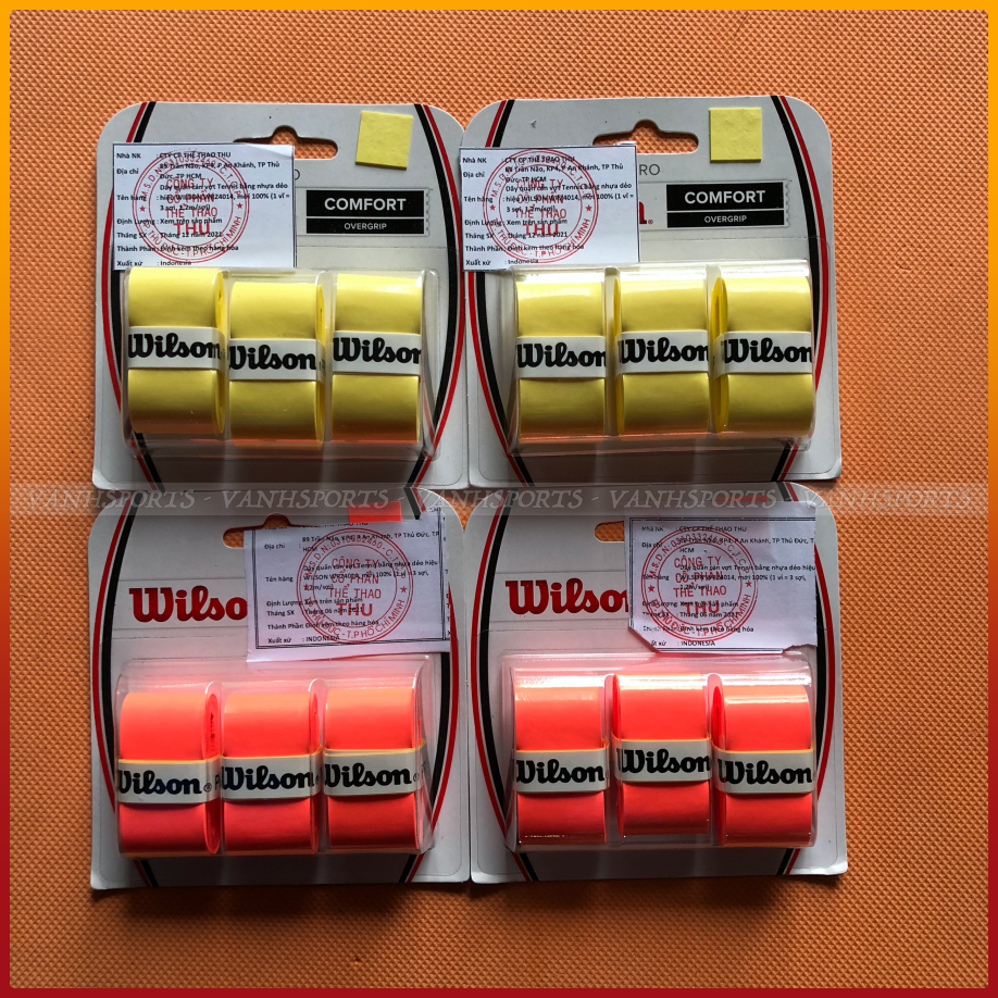 Quấn cán wilson vỉ 3 cái, quấn cán vợt tennis, cầu lông - hàng chính hãng | vanhsports