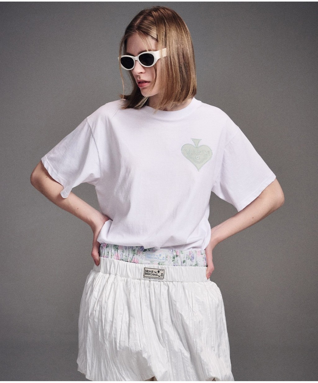 MARDI MERCREDI SATIN SPADE T SHIRT