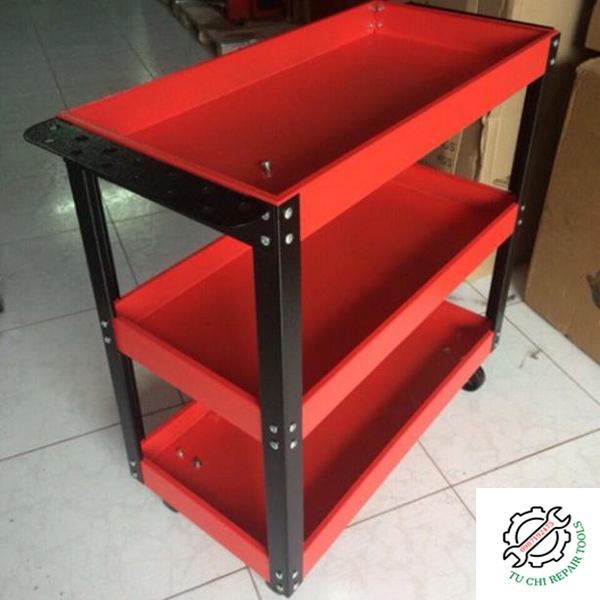 Kệ đồ 3 ngăn chuyên dụng cho thợ sửa xe - Chất liệu sắt bền đẹp