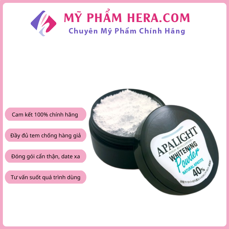 Bột trắng răng apalight nhật bản chính hãng làm sạch răng ngăn hôi miệng không gây ê buốt