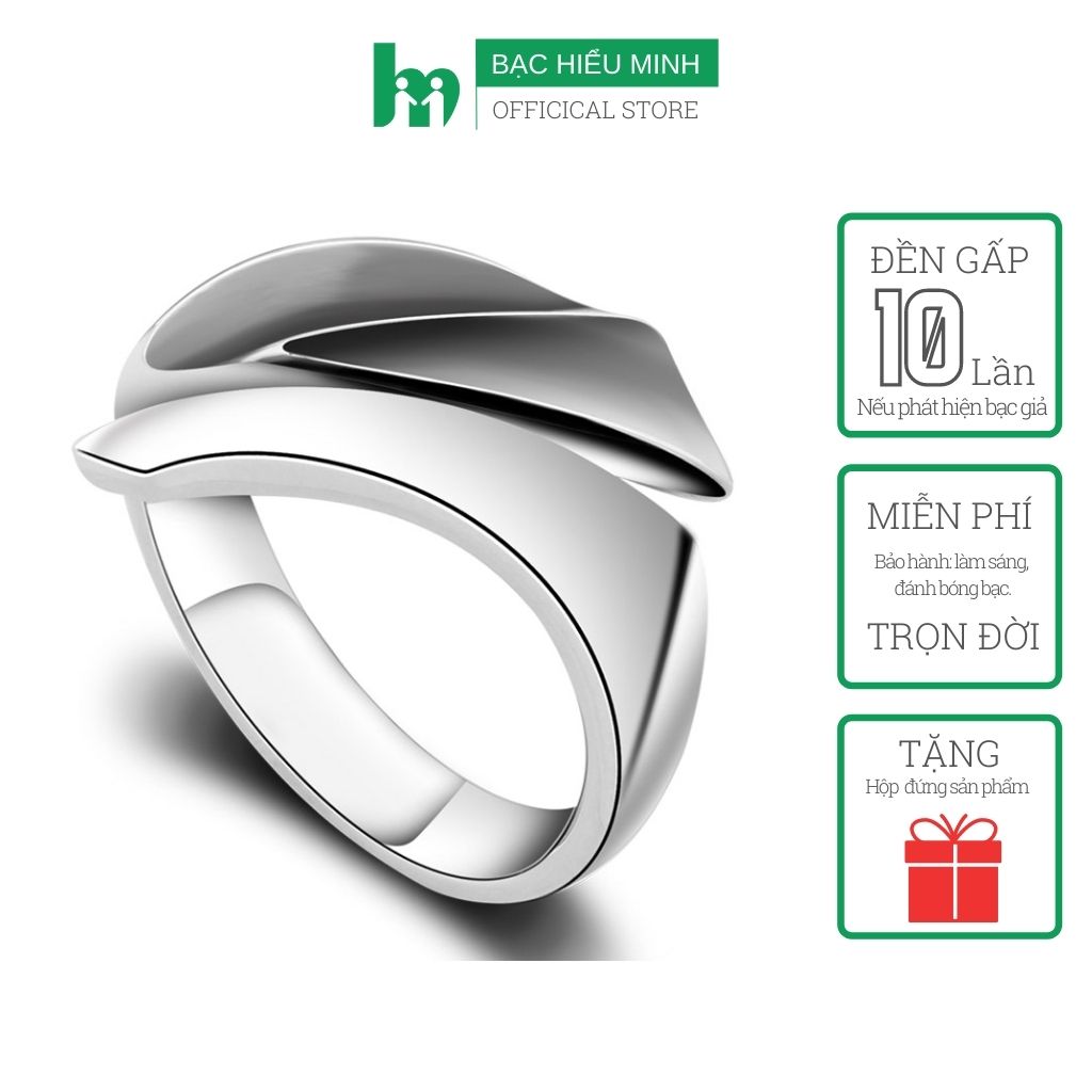 Nhẫn nam bạc chuẩn 925 bạc hiểu minh na033 bảo hành vĩnh viễn