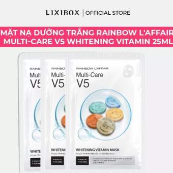 Set 3 Mặt Nạ Dưỡng Trắng Rainbow L'Affair Multi-Care V5 Whitening Vitamin 25ml