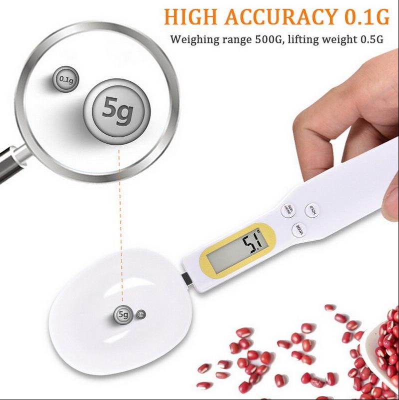 Dropship LCD Digital Kitchen Scale Electronic Cooking Food Weight Measuring  Spoon 500g 0.1g Scale Mini Kitchen Tool Milk Coffee Tea Flour to Sell  Online at a Lower Price