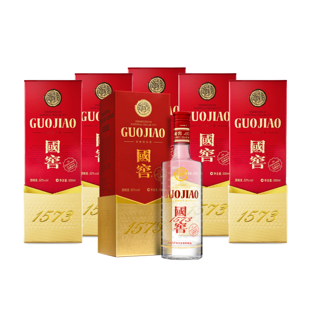 Guo Jiao 1573 - National Cellar Baijiu 375Ml Gift Set With Glasses