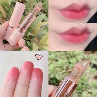 Son Dưỡng Môi Thạch Trong Suốt Ướp Hoa Thật, Giúp Đôi Môi Căng Mọng, Giảm Thâm , Màu Son Nhẹ Nhàng Phù Hợp Với Học Sinh Và Những Bạn Thích Trang Điểm Nhẹ Nhàng - Chuẩn hàng nội địa trung