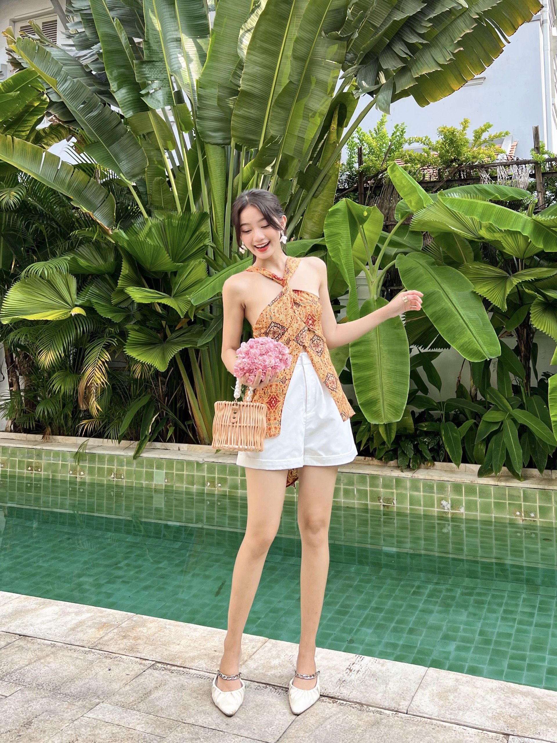 Rita Top - Áo thổ cẩm xẻ tà đi biển - Thiết kế bởi IAMCOCO.OFFICIAL