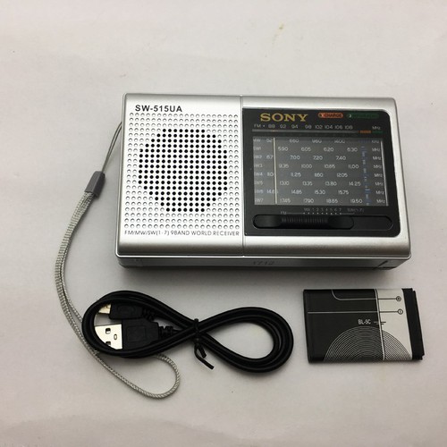 Đài radio fm sw nghe nhạc - 515 sony kèm 1 pin sạc