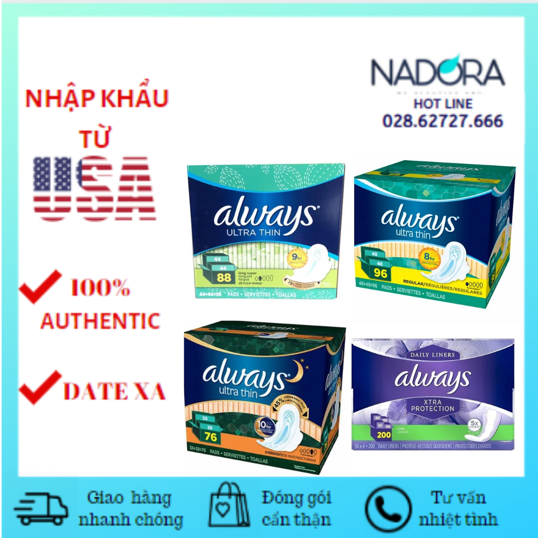 Băng vệ sinh always ultra thin ban ngày và ban đêm