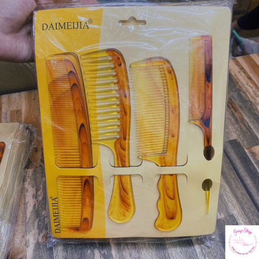 Combo 4 Cây Gương Lược Chải Tóc Tạo Kiểu Tóc Đa Dạng Cao Cấp Cho Nam Nữ