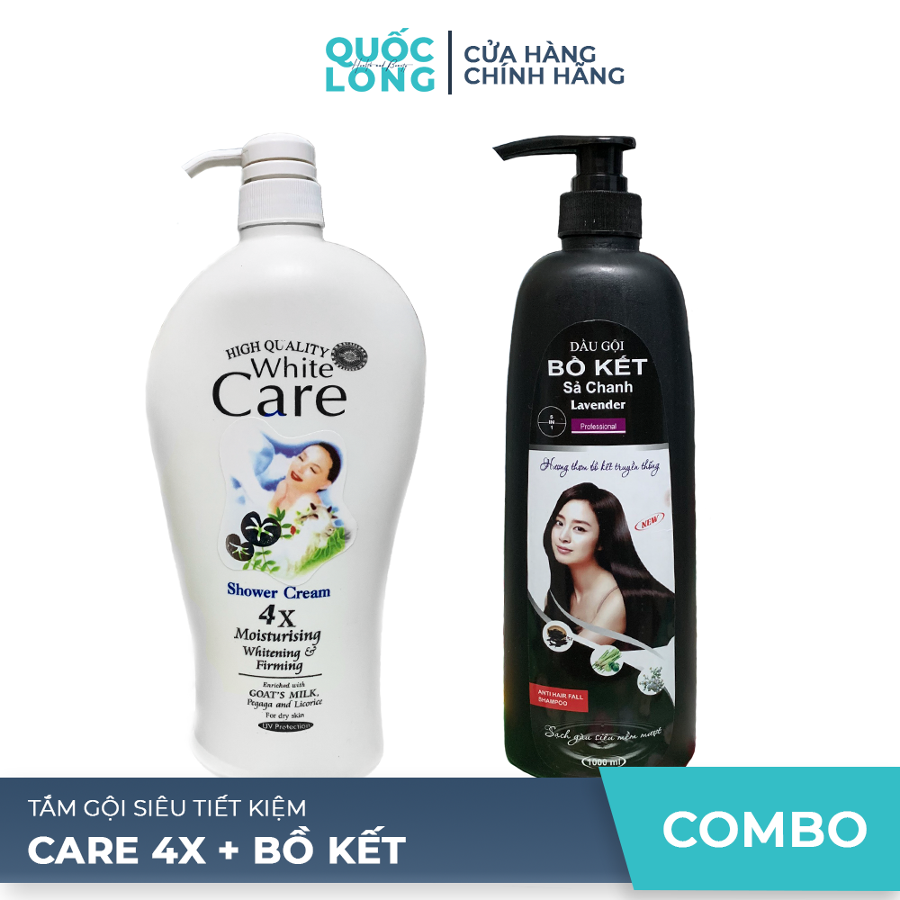 Combo tắm gội siêu tiết kiệm care 4x + bồ kết