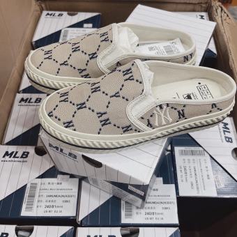 [Nhập LAZFlex2- giảm 60k đơn 350k|Giày Mlb Đạp Gót Mule Monogram Diamond -  Mule New York Yankees