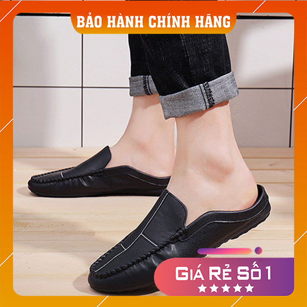 Gm01 - xả kho giày lười hở gót cao cấp