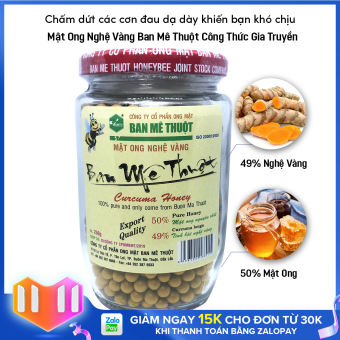 Mật ong nghệ viên 250g vàng công thức gia truyền chính hãng Ban Mê Thuật, tốt cho sức khỏe, hỗ trợ bao tử, tá tràng, viêm loét dạ dày, bổ huyết, tăng đề kháng cơ thể, đẹp da, giảm cân [Green For Life] [GFL]