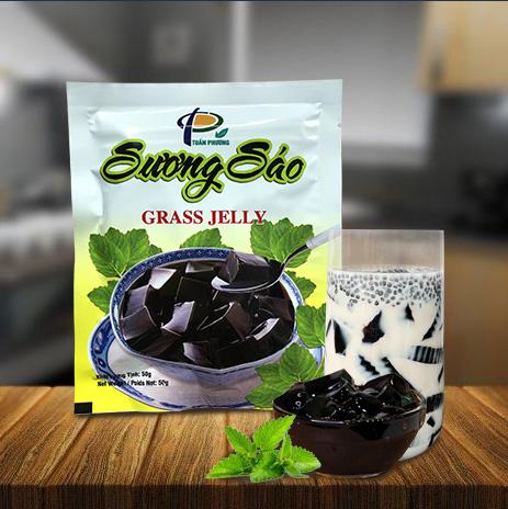 2 Gói Bột Sương Sáo Đen Black Grass Jelly Thuận Phát Gói 50g - Sương sáo, sương sáo đen, sương sáo thuận phát
