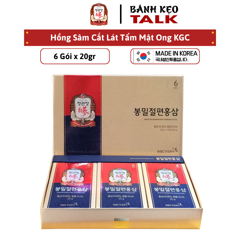Hồng sâm lát tẩm mật ong kgc cheong kwan jang hàn quốc