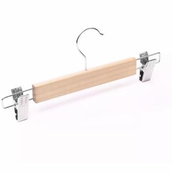 Combo 10 kẹp gỗ vàng, thân gỗ sơn chống thấm. Đầu kẹp là thép không gỉ