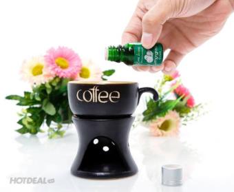 Bếp đun cafe,hâm nóng cafe,đèn xông tinh dầu đôt nến hình ly cà phê,tặng kèm 1 viên nến tealight