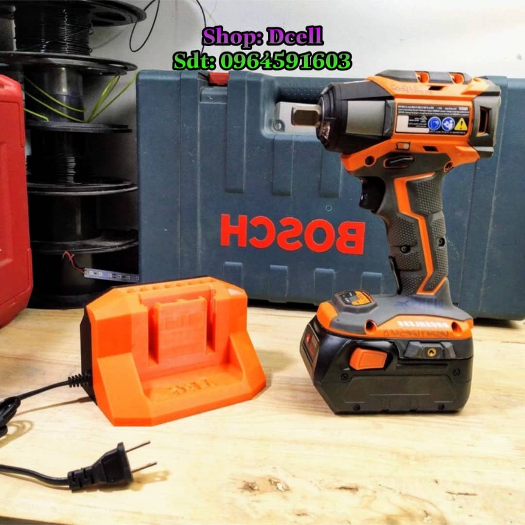 Sạc pin aeg và aeg ridgid in 3d, dòng sạc 3a 220v có quạt tản nhiệt bảo vệ khi sạc pin ridgid/aeg 18v 4a 5a 6a