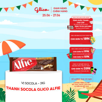 Combo 2 thanh Socola Dạng Thanh Glico Alfie vị Socola