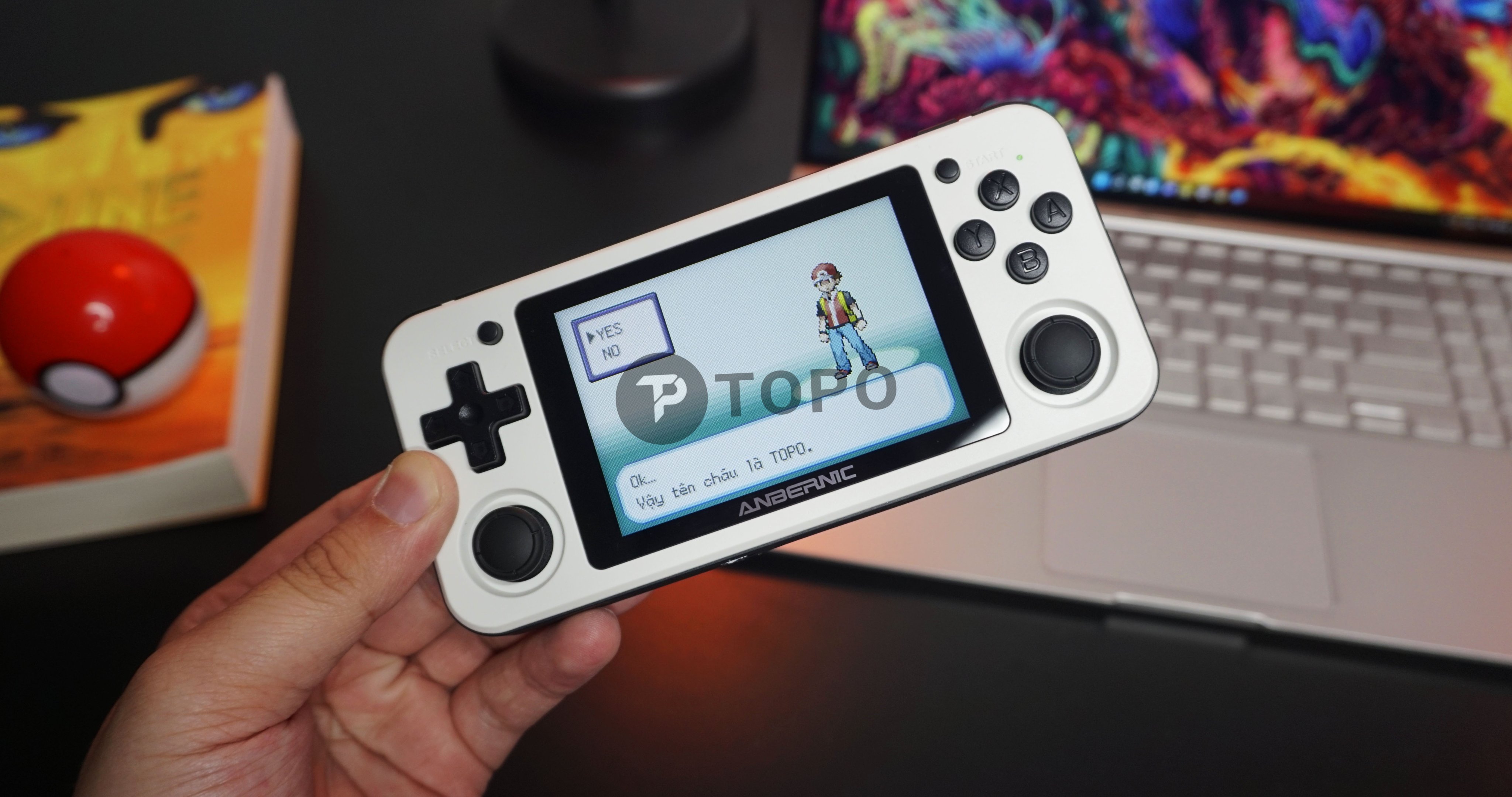 Máy chơi game cầm tay rg351p anbernic - giả lập 21 hệ game retro - kết nối tay cầm, màn hình 3.5inch ips - topo shop