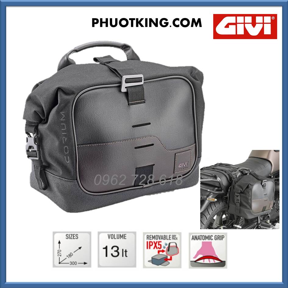 Túi givi crm106 1 bên gắn motor xe máy chống nước