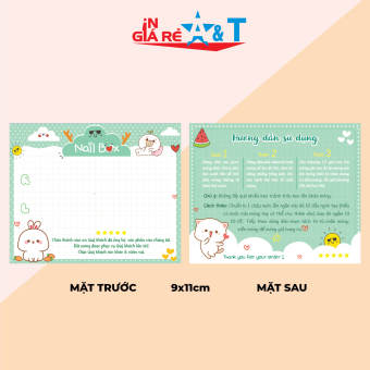 50 bìa gắn nail giả, móng giả THẺ GẮN NAILBOX nhãn gắn móng size 9x11cm, bìa giấy dày